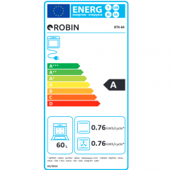ROBIN B-64 Κουζίνα 65lt με Εμαγιέ Εστίες Π60εκ. Καφέ Με Καπάκι Ηλεκτρικές κουζίνες Brown 0051541